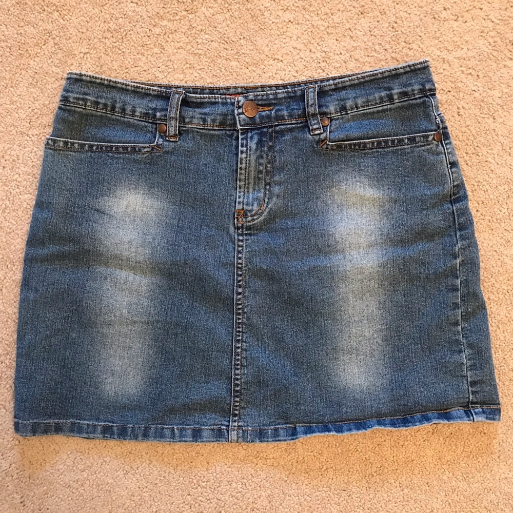 TMX Denim Mini Skirt Size M Blue Festival y2k Club Summer